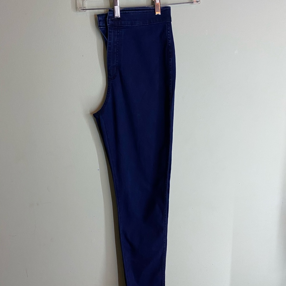 Dark wash high waisted American Apparel jeggings.